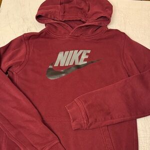 Nike Men's Burgundy Hoodie Sweater